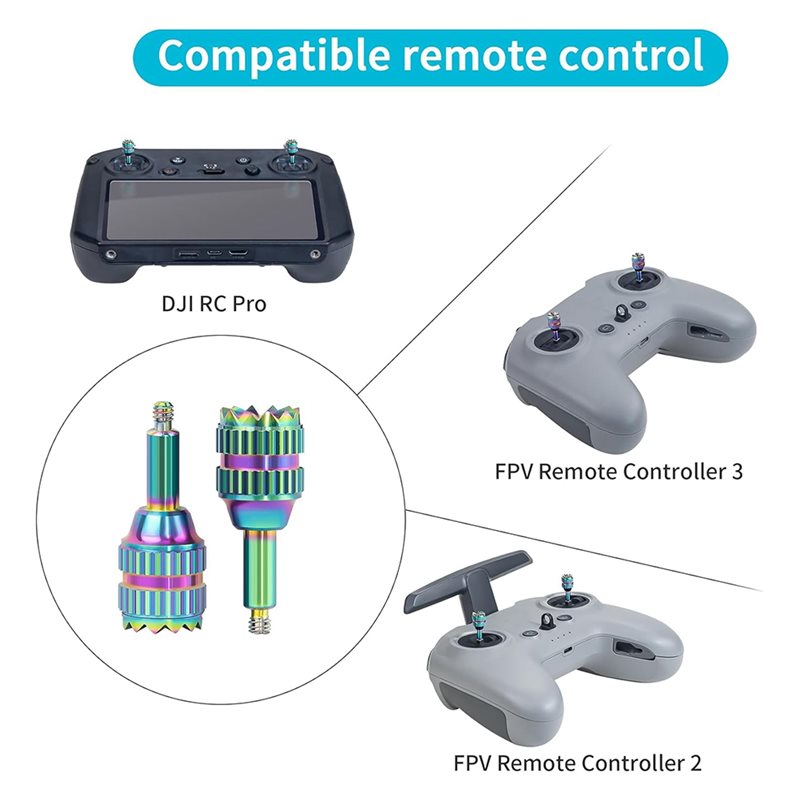 DJI FPV 리모컨용 Y47A 메탈 컨트롤 조이스틱, - Drone Control Stick 리뷰 및 가격