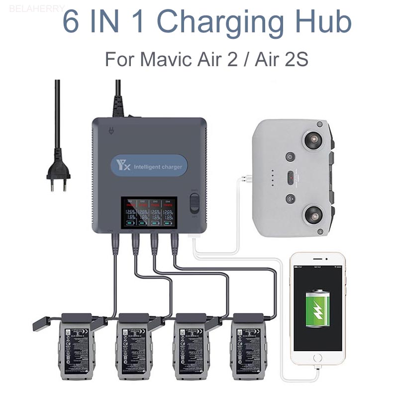 디지털 디스플레이 배터리 충전기, DJI 매빅 에어 2 - Drone Battery Adapter 리뷰 및 가격
