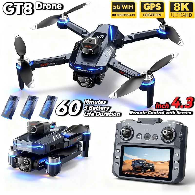 핫 세일 LSRC GT8 드론 4K 프로페셔널 듀얼 카 - Jjrc Drone X12 리뷰 및 가격